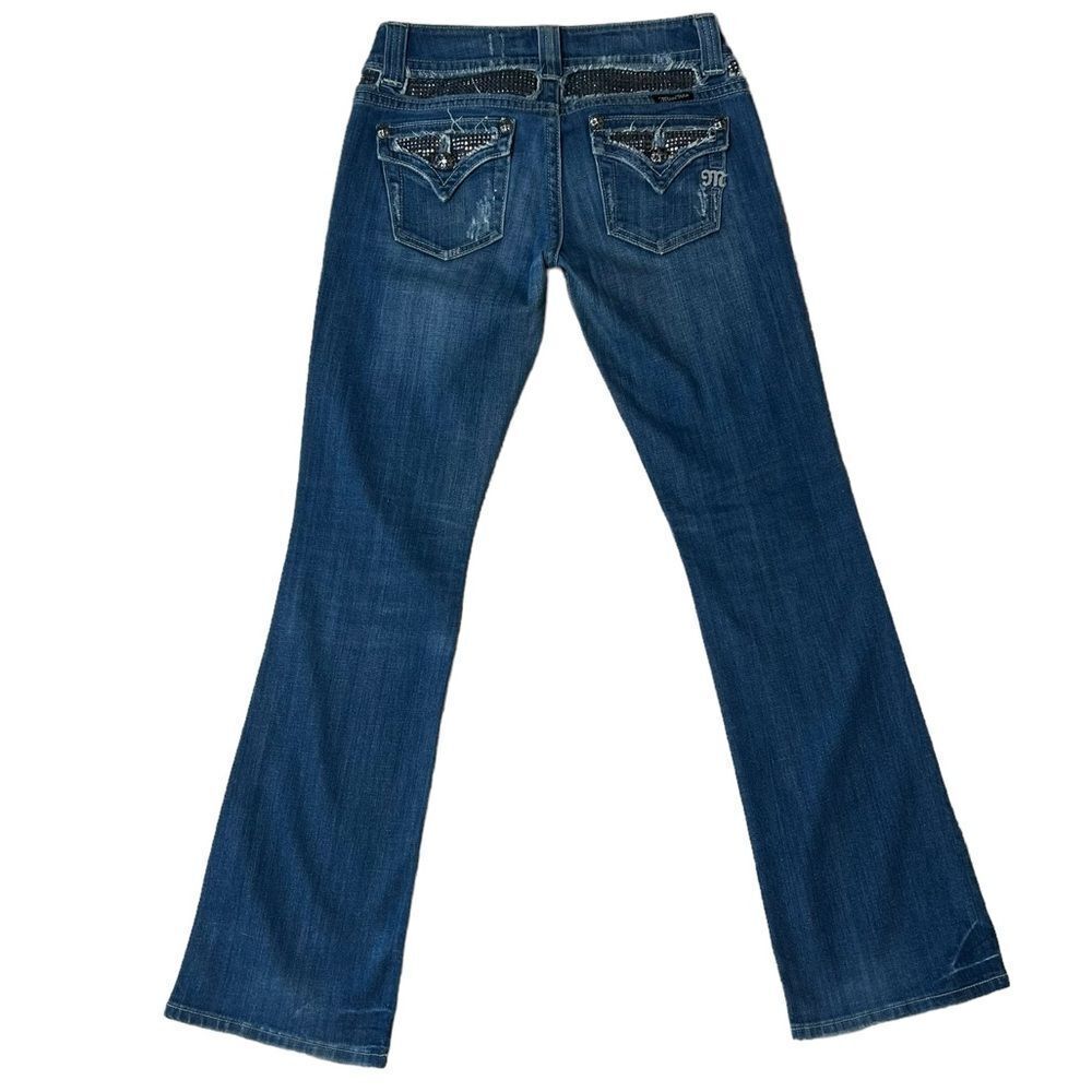 MISS ME STYLE# JP4221R LOW RISE BOOT CUT WOMEN'S BLUE JEANS SIZE 27